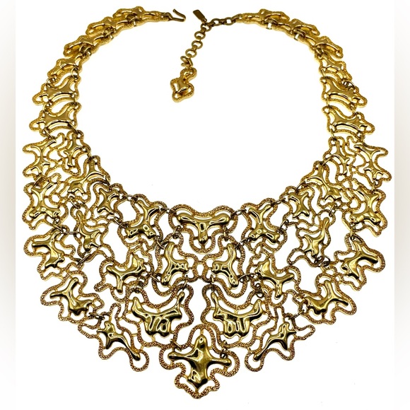 Monet Jewelry - Vintage 1974 Monet Mandira Bib Necklace Elda Krecic Collector Book Piece Runway